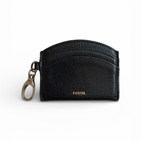 Fossil Accessories - Fossil Black Leather Card Holder Wallet